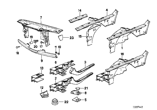 1988 BMW 735i  Front Panel Diagram for 41138102282