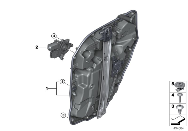 2019 BMW X7  Carrier, Door Rear Left Diagram for 51359463717