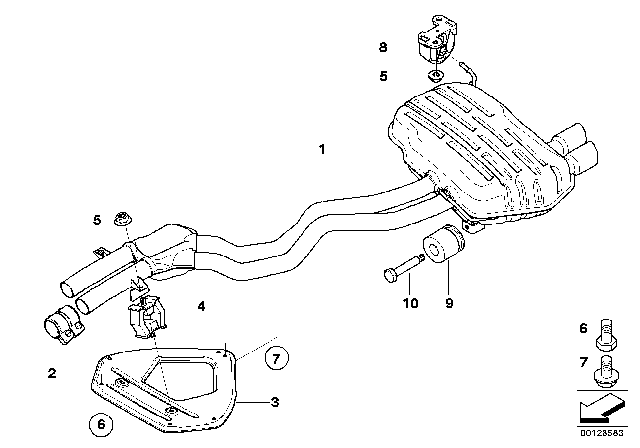 2003 BMW Z4  Rubber Mounting Diagram for 18207504194