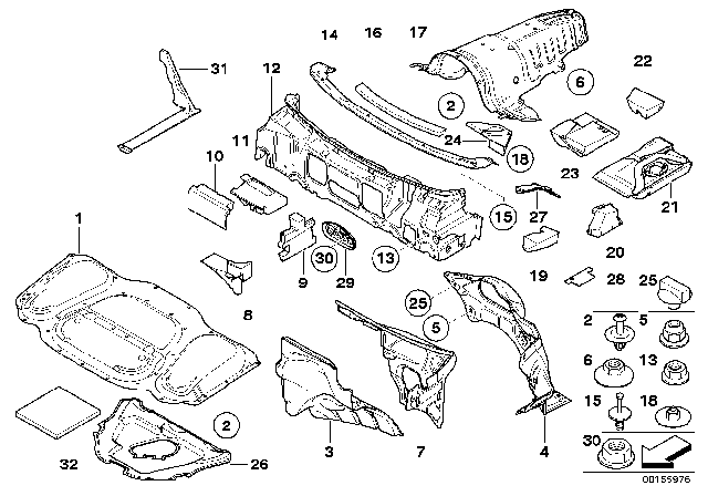 2006 BMW 760Li  Body Nut Diagram for 07146949379