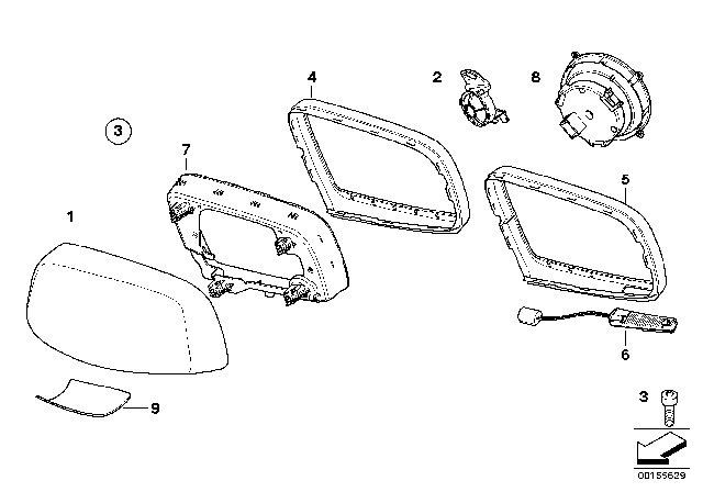 2006 BMW 650i Supporting Ring, Primed Left Diagram for 51168029243