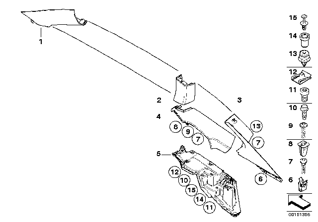 2007 BMW Z4 Support, Left Diagram for 51433420863