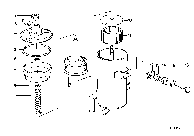 1978 BMW 633CSi  Knurled Head Nut Diagram for 32411128170
