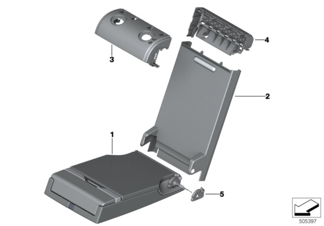 2020 BMW X7  CENTER ARM REST Diagram for 52207499807
