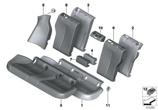 2016 BMW 428i xDrive Gran Coupe  Lateral Trim Panel Left Diagram for 52207347522