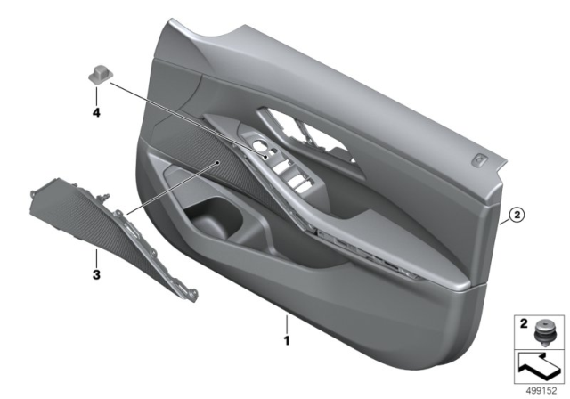 2020 BMW M340i COVER LOUDSPEAKER LEFT Diagram for 51417447237