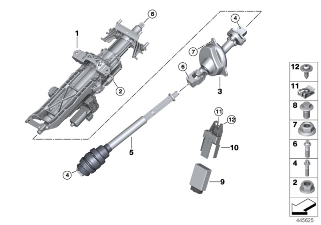 2020 BMW M5  LOWER JOINT ASSY Diagram for 32308074170