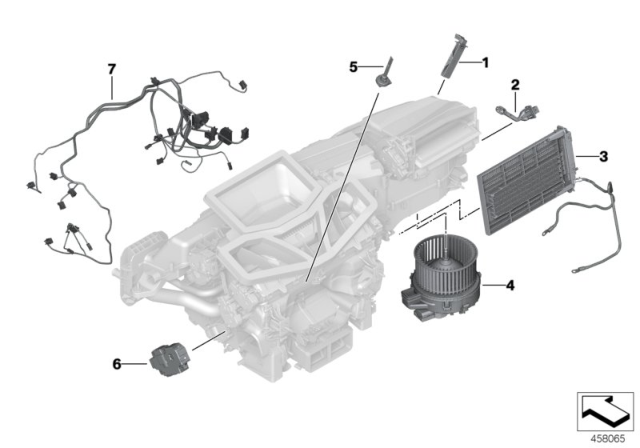 2018 BMW 540d xDrive  Blower Unit Diagram for 64116836881