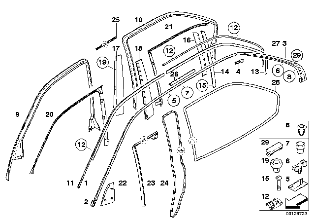 1995 BMW 740iL  Covering Left Diagram for 51132421511