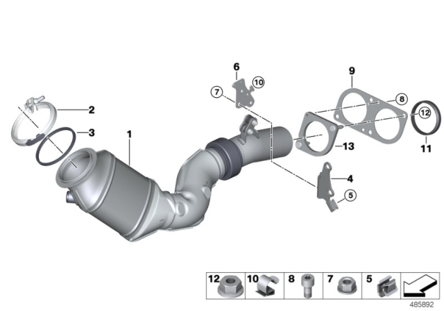 2017 BMW M4  Flange Steady Diagram for 18307848046