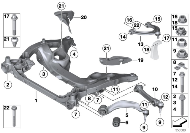2010 BMW 750i Blind Rivet Nut, Flat Headed Diagram for 17117571134