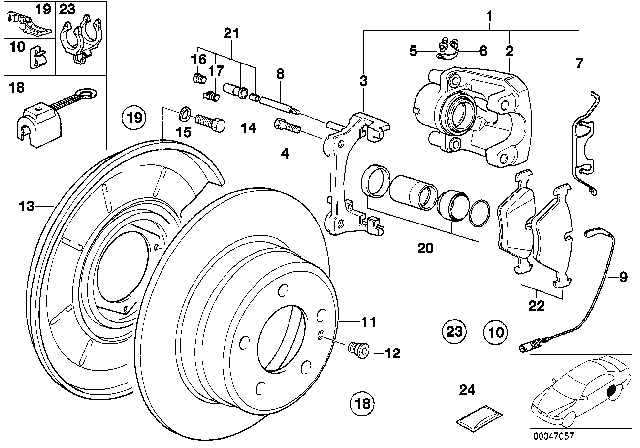 1989 BMW 325i  Protection Plate Left Diagram for 34211162061