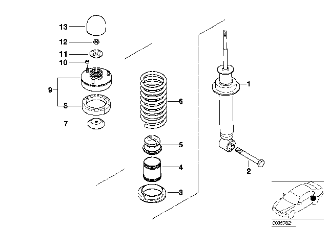 2002 BMW Z8  Self-Locking Collar Nut Diagram for 31331096213