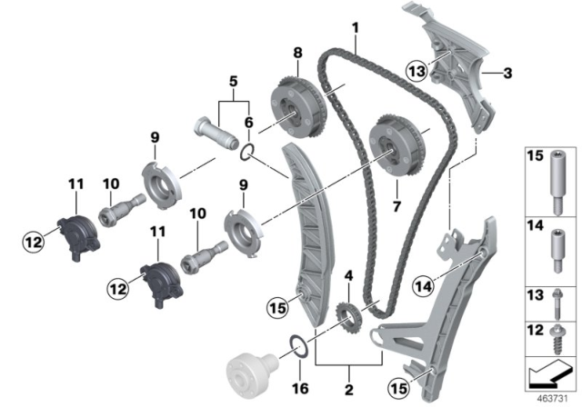 2014 BMW 428i  Screw Plug With O-Ring Diagram for 11137605018