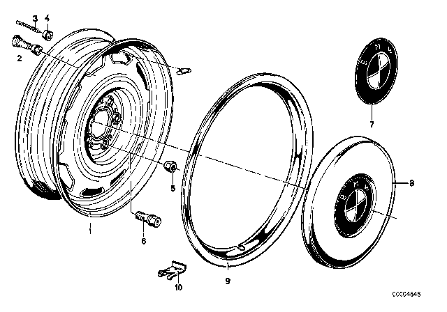 1976 BMW 530i  Conical Nut Diagram for 07119926431