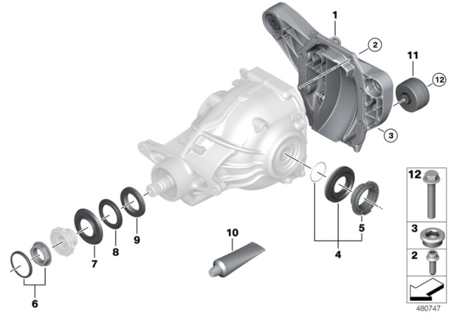 2020 BMW X6  COVER, REAR Diagram for 33118665150