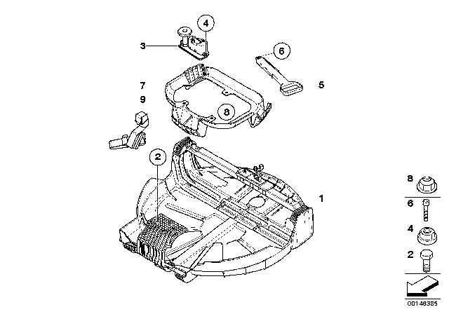 2008 BMW X3  Emergency Wheel Lowering Mechanism Diagram for 51713452198