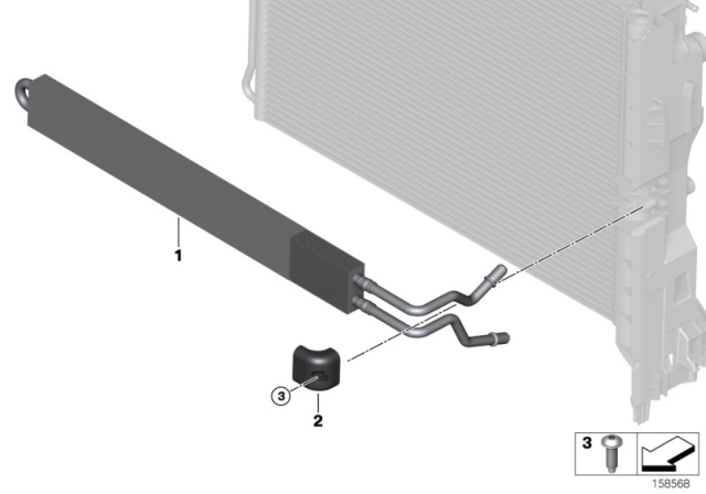 2009 BMW X6  Bracket, Power-Steering Cooler Diagram for 17117561546