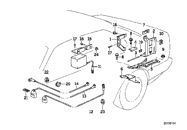 1993 BMW M5  Bracket Transmitter-Receiver Diagram for 41148102342