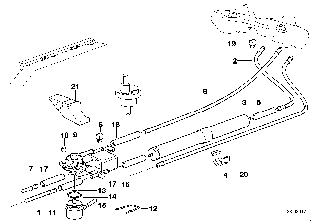 1994 BMW 325i  Clamping Spring Diagram for 13531341694