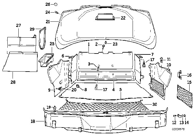 1991 BMW 850i Push-Button Diagram for 51481923999