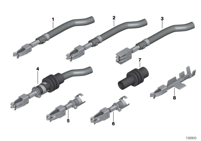 2020 BMW 530e xDrive  Double Leaf Spring Contact Diagram for 61138377739
