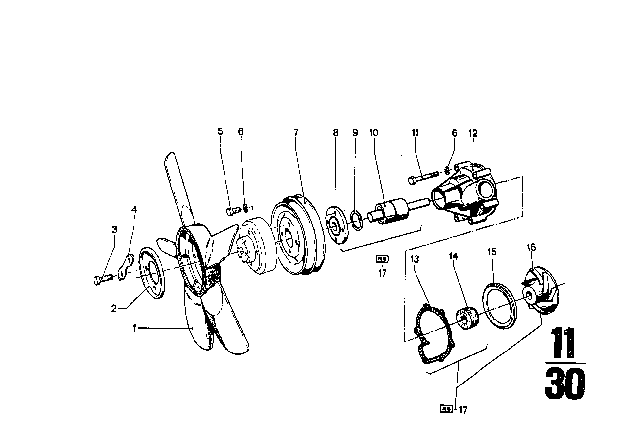 1969 BMW 2800CS  Slip-Ring Seal Diagram for 11411741870