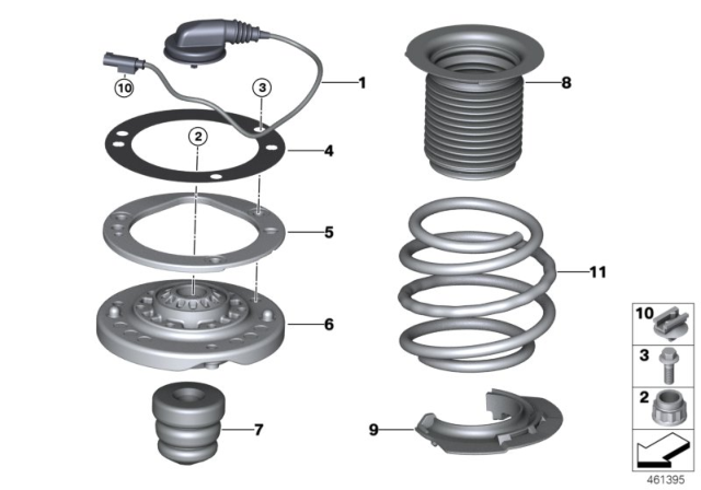 2017 BMW M4  Reinforcement, Support Bearing, Left Diagram for 31302285700
