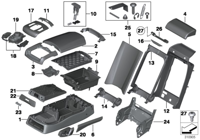 2011 BMW Alpina B7  Suspension Top Diagram for 52209182437