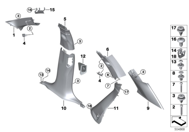 2019 BMW X5  Ventilation Outlet, Left Diagram for 51437938675