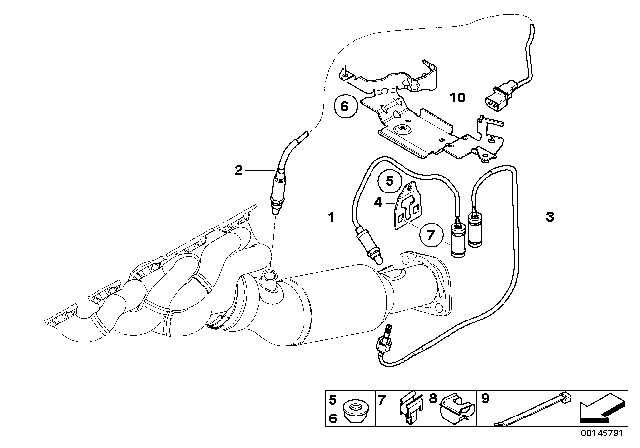 2007 BMW M6 Oxygen Sensor Diagram for 11787836394