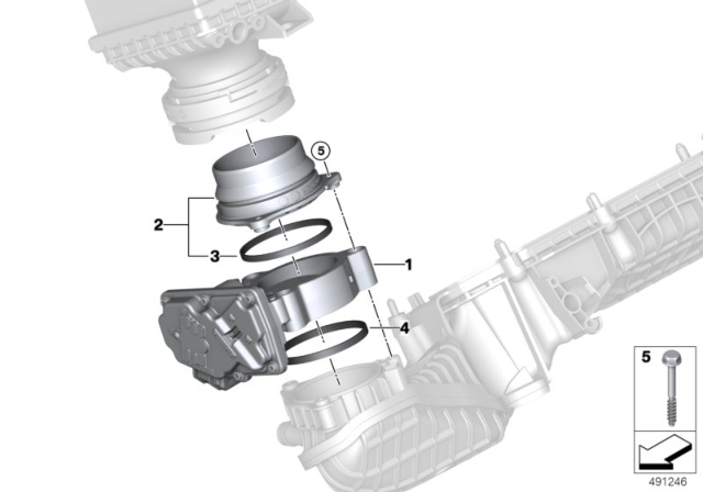 2020 BMW M8  Hose Connection Diagram for 13547852405