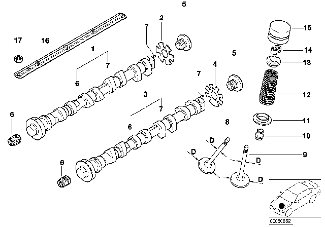 2001 BMW Z8  Repair Kit Valve Seal Ring Diagram for 11349063193