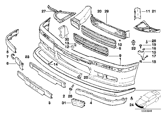 1999 BMW M3 Support Left Diagram for 51711977117