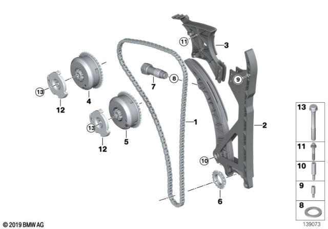 2009 BMW X3  Sprocket Diagram for 11317502180