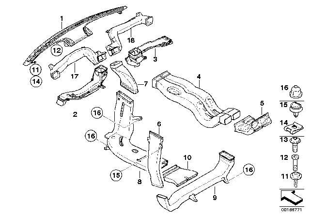 2010 BMW X5 Cold Air Duct, Left Diagram for 51456982419