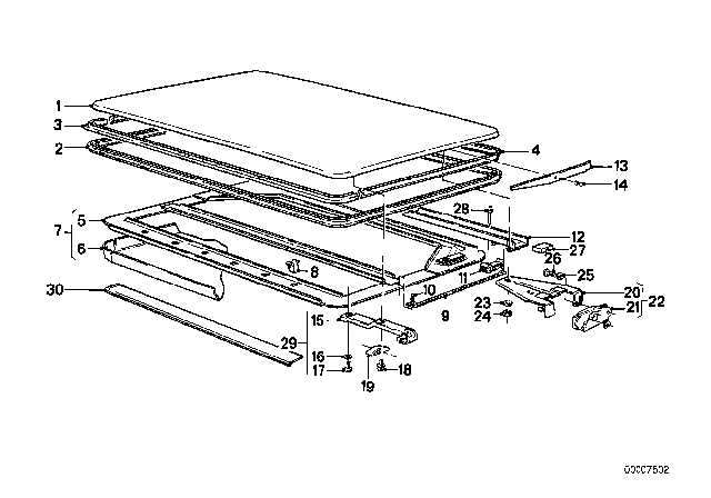 1985 BMW 528e  Supporting Bracket Diagram for 54121934933