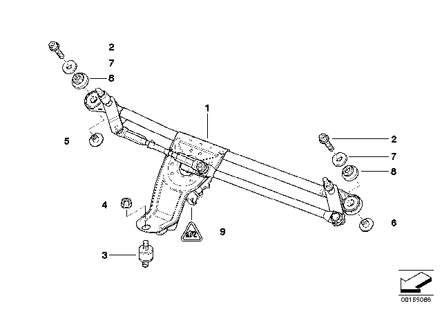2004 BMW X5  Rubber Buffer Diagram for 61618269818