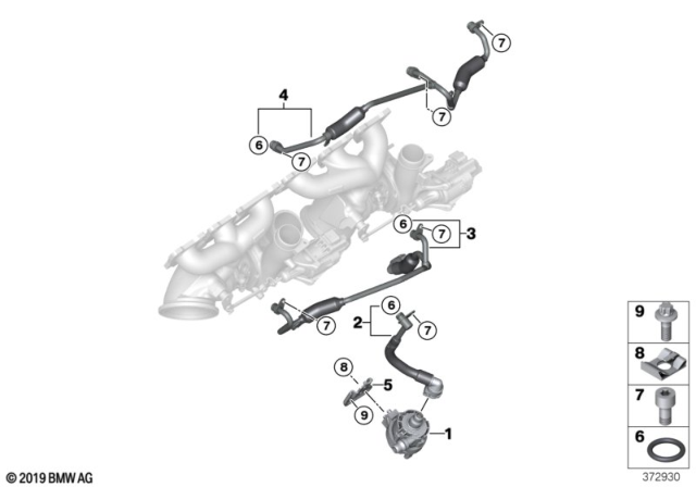 2017 BMW M3  Engine Water Pump Diagram for 11517850568