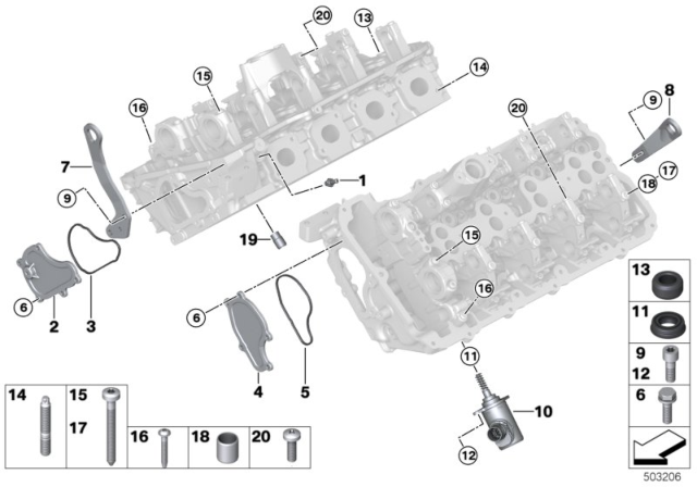 2020 BMW M8  Stud Bolt Diagram for 11127586763