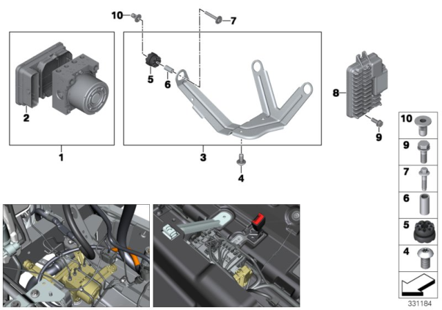 2015 BMW i3 REPAIR KIT, CONTROL UNIT DSC Diagram for 34527916191