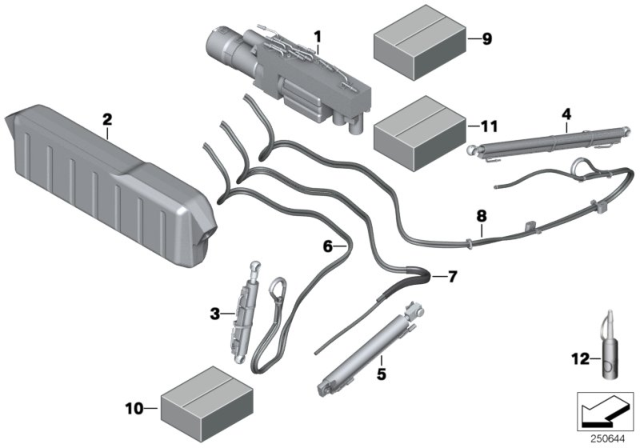 2013 BMW 650i  Cover, Hydraulic Unit Diagram for 54347277642