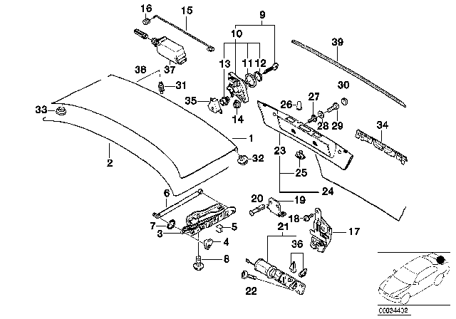 1997 BMW 740iL  Recessed Handle Diagram for 51498228818