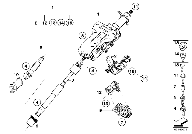2006 BMW 750Li Steering Column Control Unit Bracket Diagram for 32306760293