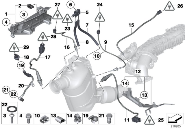 2017 BMW 328d  Oxygen Sensor Diagram for 13627793825