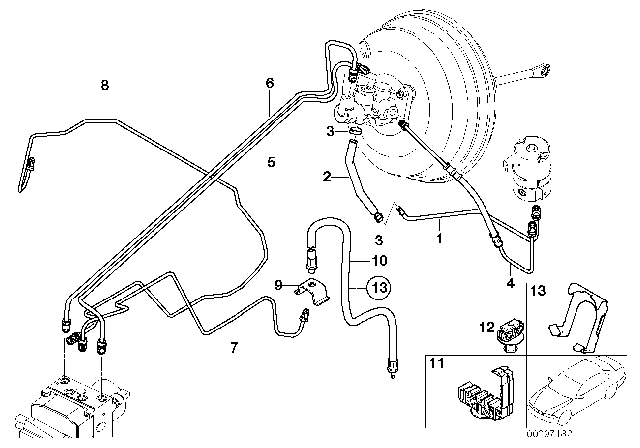 2004 BMW X5 Clip, Brake Hose Diagram for 34306759191