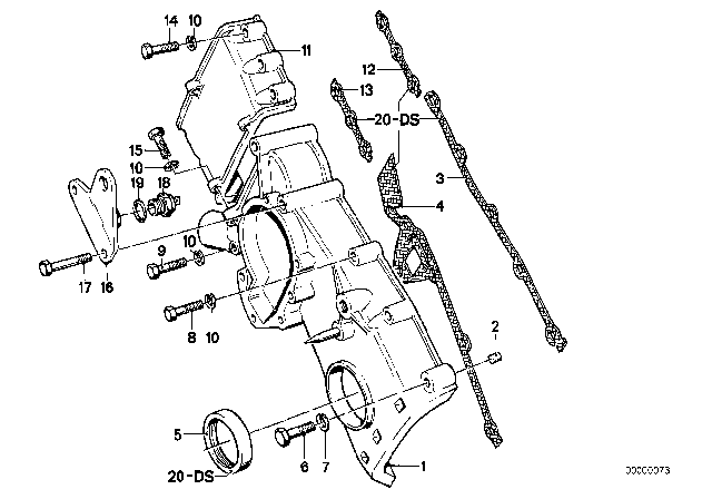 1980 BMW 320i  Gasket Asbestos Free Diagram for 11141727980