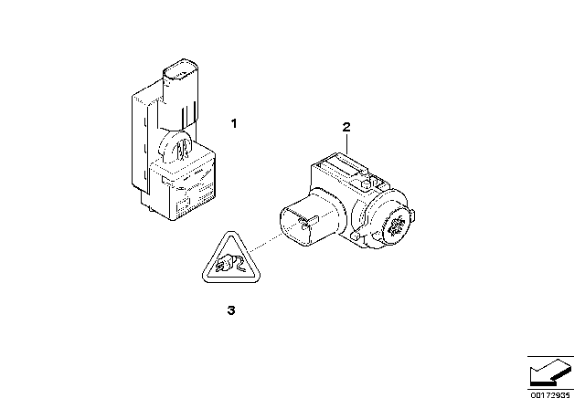 2007 BMW M5 Sensor F. Auc Diagram for 64116988303