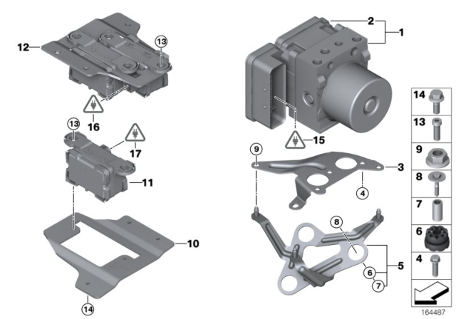 2010 BMW M3  EXCHANGE REPAIR KIT DSC CONT Diagram for 34502460482
