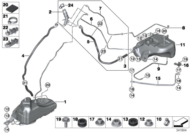 2015 BMW 328d xDrive  Repumping Line Diagram for 16197331694